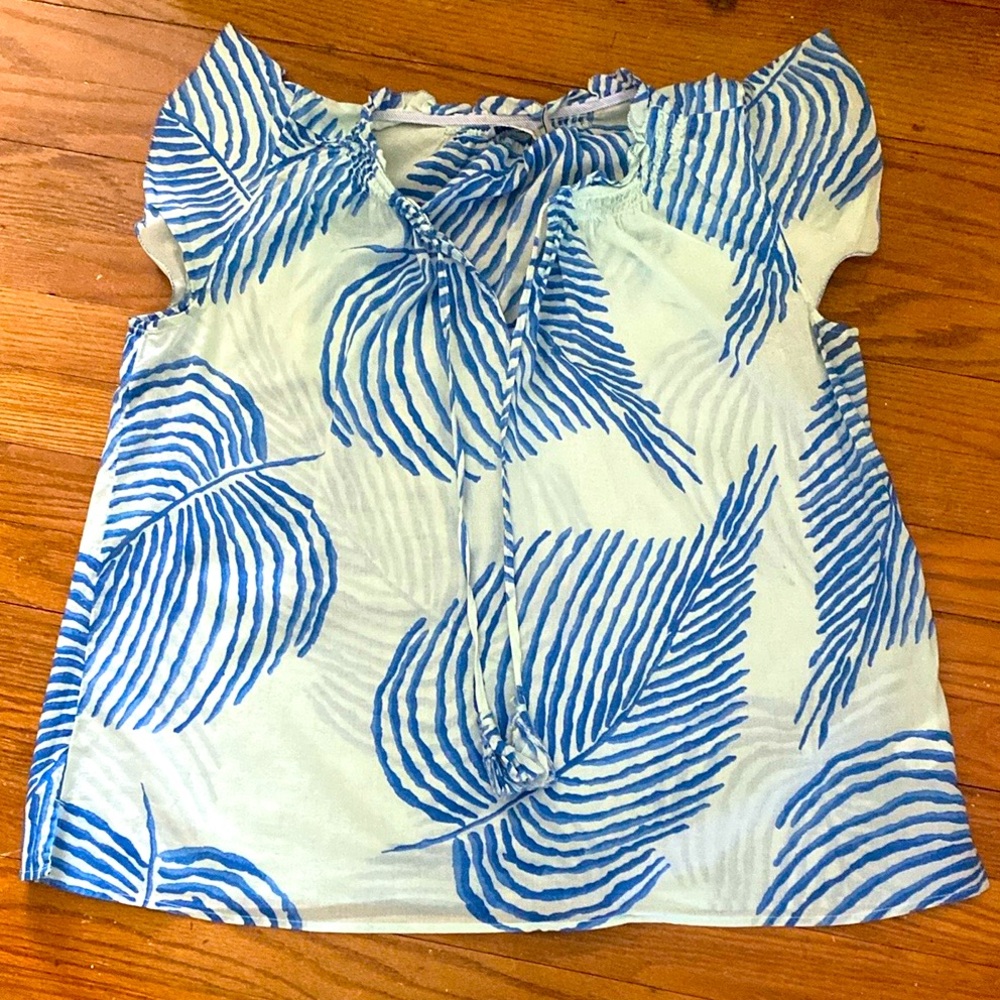 Vineyard Vines Cap Sleeve Vine Printed Top Size Small